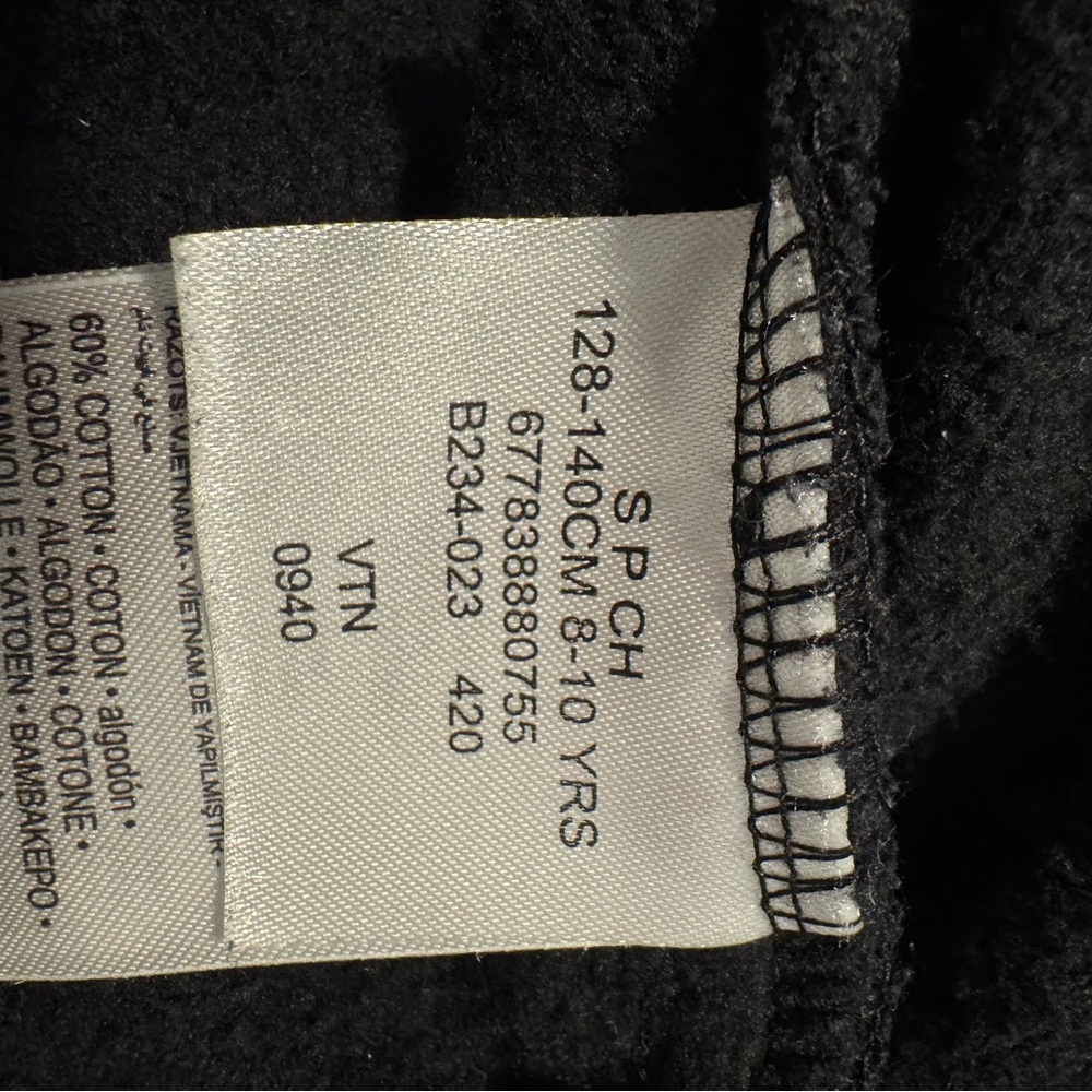 Converse Classic Vintage Inspired Kids Black and Blue Hoodie Size 8/10 - Picture 4 of 6